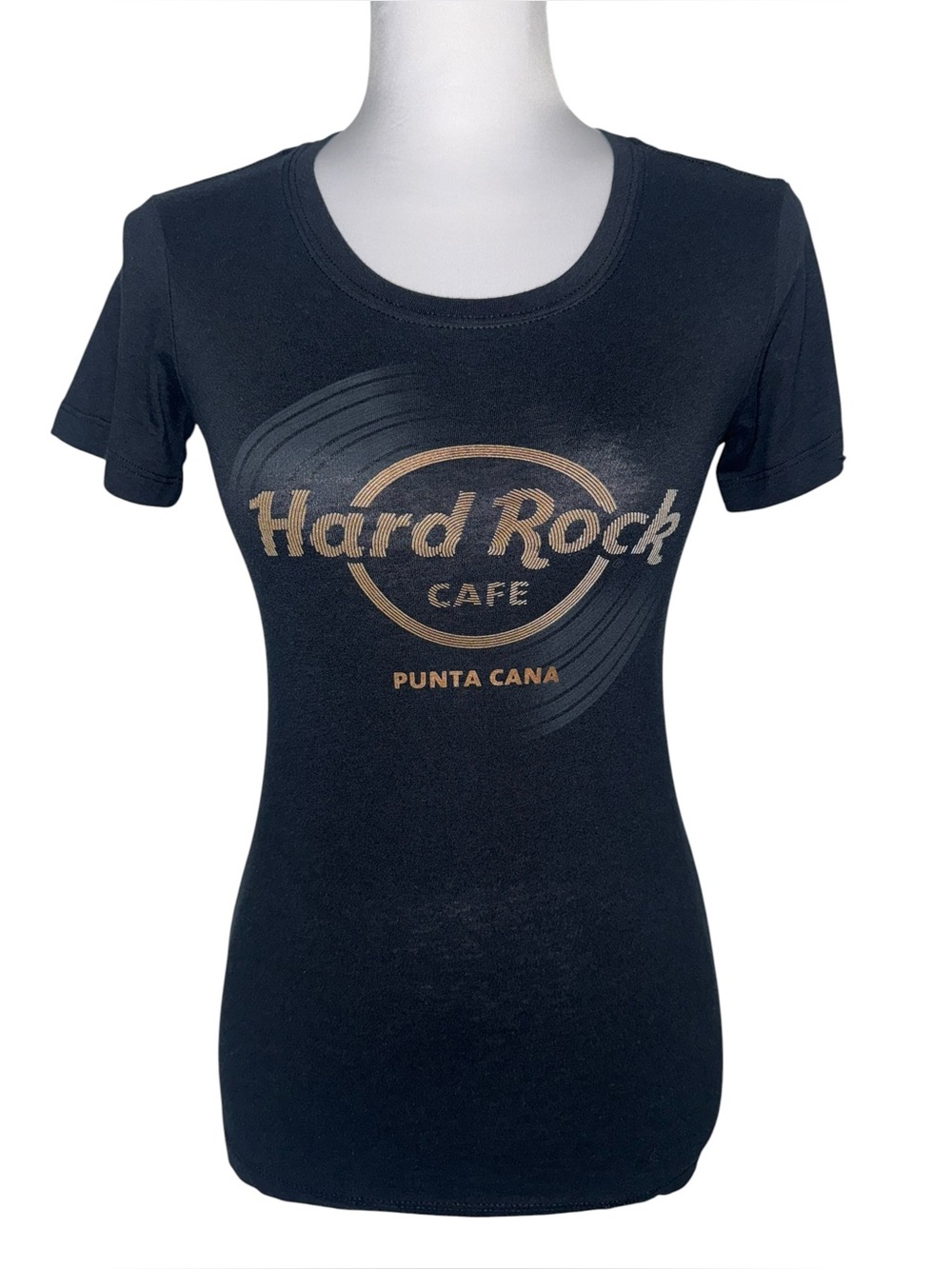 Hard Rock Cafe Punta Cana T Shirt Small Black Logo Graphic Short Sleeve Tee